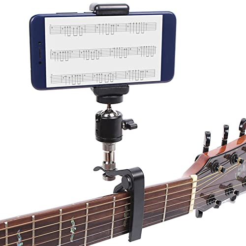 SM SunniMix Smartphone Guitarra Capo Guitarra Suporte para Telefone Ajustável Cabeça Esférica Profis