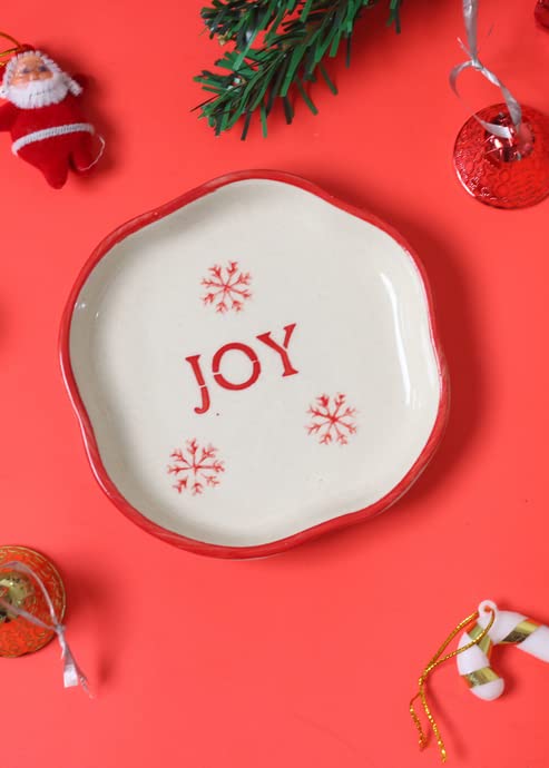Image of WEAVING HOMES Joy Handmade Dessert Plate, Size: 11 cm Microwave & Dishwahsher Safe (Set of 1)
