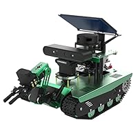 Yahboom AI Robotic Kit with Jetson Nano Radar ROS2 Smart Tank Car Robot Arm Kit for Adults Autonomous Navigation, 7-inch Touch Screen & Depth Camera Optional for Teens Adults(with Nano 4GB SUB Ver.V)