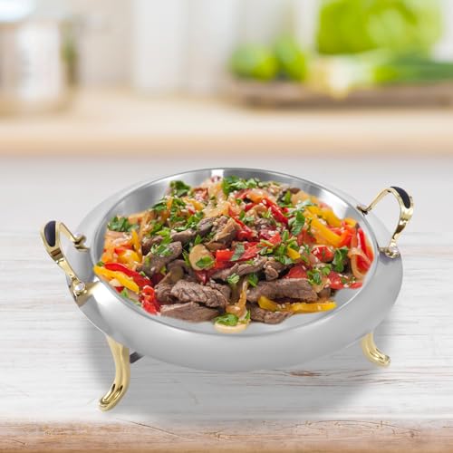 Chafing Dish Buffet en Acier Inoxydable Or de Haute Qualité 3L