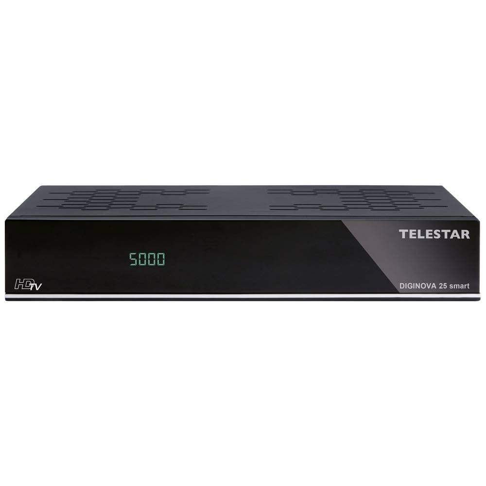 TELESTAR DIGINOVA 25 Smart HD ricevitore (DVB-S, DVB-S2, DVB-T2 HD, DVB-C, Alexa, PVR Ready, HDMI, USB, CI+), nero