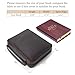 Polare Full Grain Leather Bible Cover Church Bag 10x7.5x2.2 inch Carrying Book Case Bible Protective with Handle and YKK Zippered Pocket (Dark Brown)