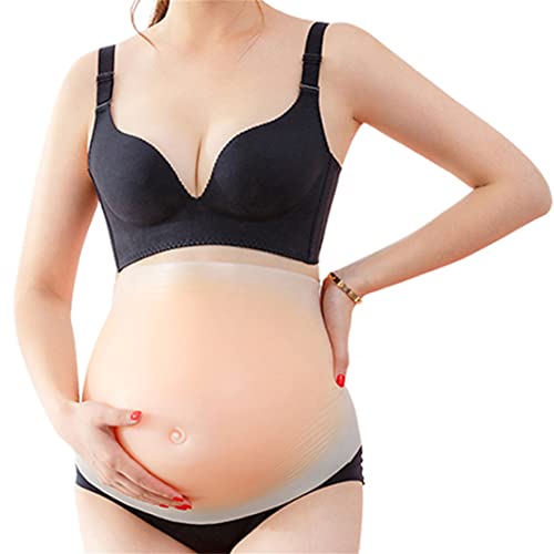 XNZJHPP Künstlicher gefälschter Bauch aus Silikon, Schwangerschaftsbauch, künstlicher Bauchbauch aus Silikon für Schauspieler, Film-Requisite, Cosplay, hautfarbener Erwachsenenbauch (5months)