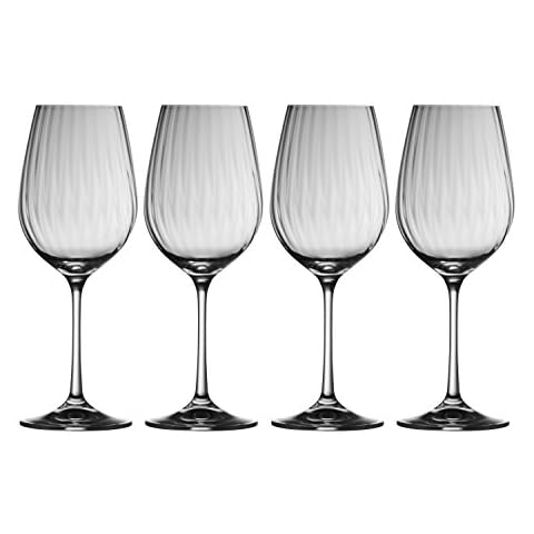 Galway Crystal Erne Wine Glasses (Set of 4), Transparent Cover