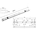 Aluminium Alloy Miter Bar Rail Runner Slider Table Saw Gauge Rod T-Slot Track Bar Rail Woodworking Tool for Jigs Fixtures Sleds Router Tables, 300mm, 11.811'' x 0.748'' x 0.374'', Silver