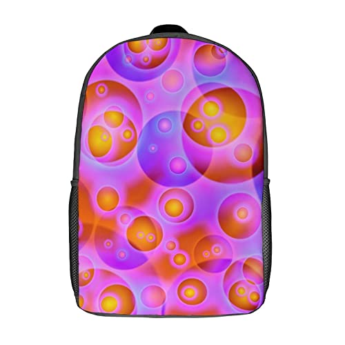 Sac à dos d'école pour enfants 17 pouces grand volume motif 3D Bubble