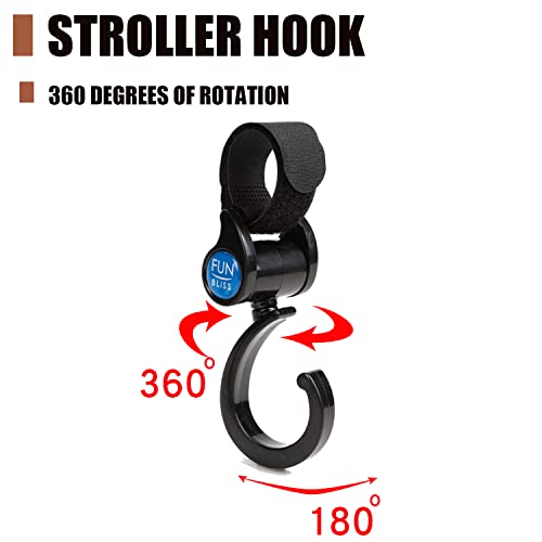 Funbliss Stroller Cup Holder With Phone Holder, Bike Cup Holder,Complimentary 2 Stroller Hooks,Cup Phone Holder For Stroller, Bike, Wheelchair, Walker, Scooter, Black #TOP5