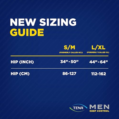 Image of TENA Men Incontinence Underwear, Maximum Plus Absorbency, Adult Diapers, Large /X-Large (Waist Sizes 44in-64in), 56 Count (4 packs of 14)