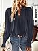 Falechay Womens Tops Autumn Blouses for Women Dressy Casual 2026 Sexy Going Out Top Swiss Dot Long Sleeves Boho Blouse Smocked Lace Edges Shirt Office Work Ruffle Butterfly Sleeve Shirts Navy Blue XL