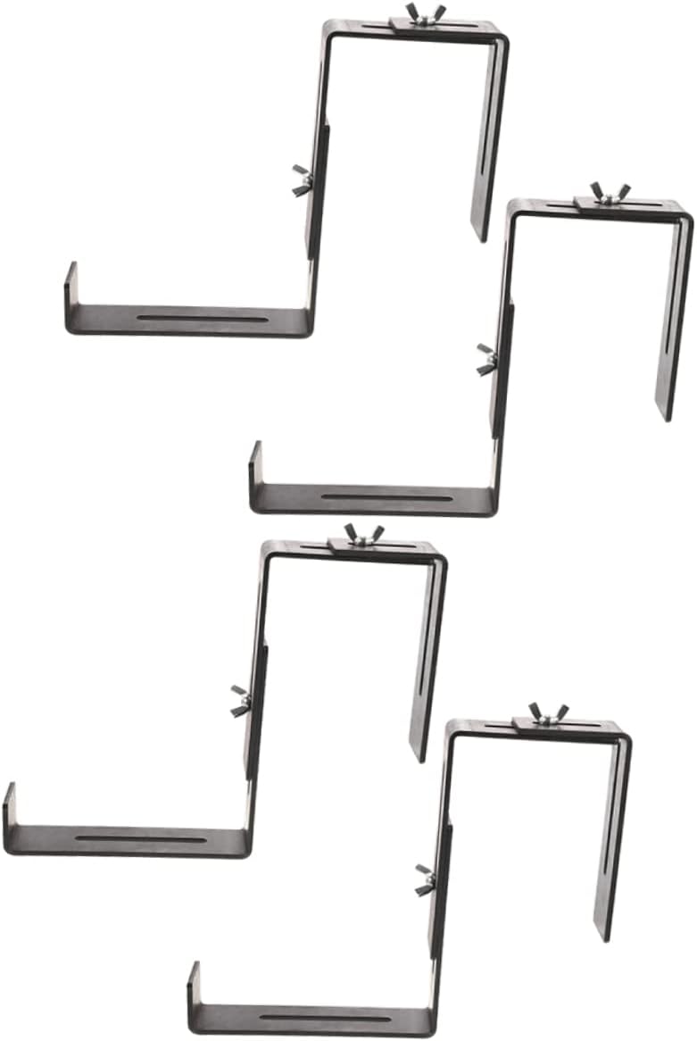 4pcs Flower Planter Holder Brackets for Outdoor Garden Plant Pot Shelf Accessory Support for Flower Boxes Easy Installation for Balcony and Fence