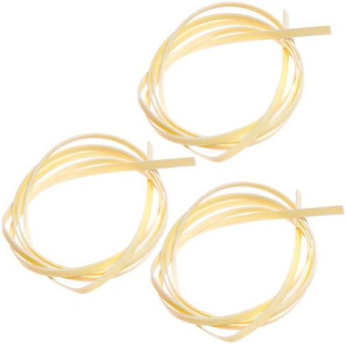 3pcs Cream Vertical Stripes Celluloid 5 Feet Guitar Binding Purfling Strip 1650 x 6 x 1.5 mm
