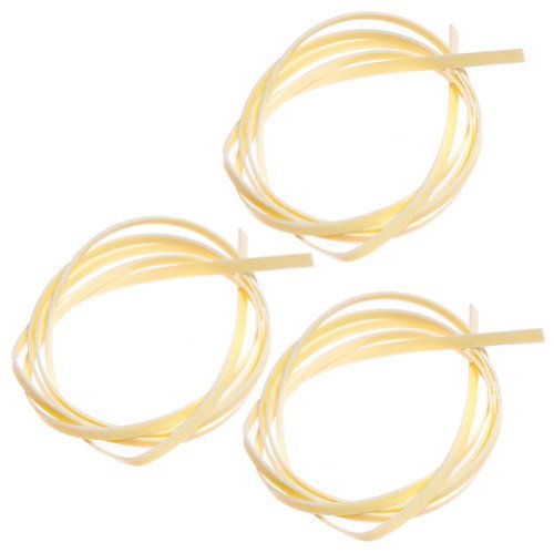 3Pcs Cream Vertical Stripes Celluloid 5 Feet Guitar Binding Purfling Strip 1650 X 6 X 1.5 Mm #TOP3