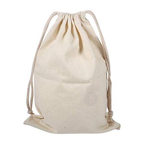  Pack de 6 Sacs de Cordon de Coton, Sac Plat de...