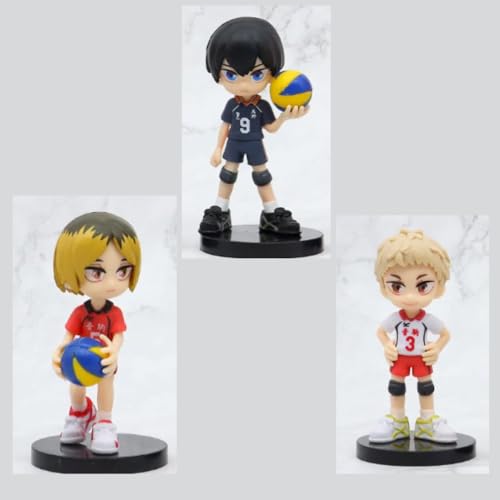 Image of Blue Aura Haikyuu Action Figure Set of 3 Height-9cm Anime Figures | Haikyuu Long Leg Set A Girl