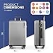 LUGG 20inch Vacay Suitcase ABS Luggage with TSA Indent Lock, Aluminium Trolley Handle, 360° Spinner Wheels, Water-Resistant & Durable Material - Airline Compatible (55 x 23 x 35cm)