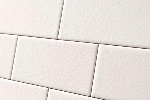 Sample of Crackle Glaze Snow Subway Wall Tiles 7.5x15cm