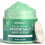 Eucalyptus Epsom Salt Body Scrub,Exfoliating detox body scrub,Relax & Relief with Eucalyptus & Spearmint Essential Oils, Deeply Nourishes for Smooth, Radiant Skin,Relaxation Spa Gifts