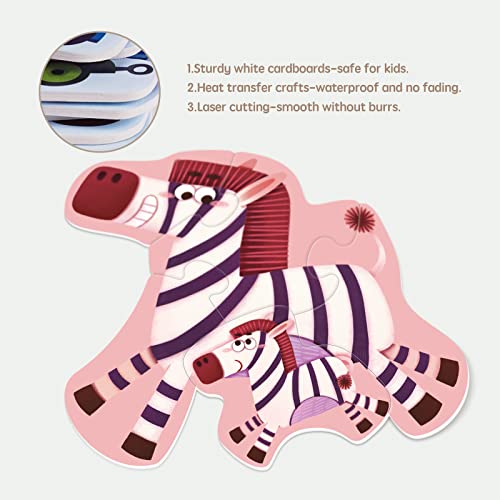 Image of TOI 6 Packs Large Piece Toddler Jigsaw Puzzles for Kids Ages 2-4 - Wildlife | My First Puzzle, Animal Shaped Floor Puzzles for Beginner, Preschool Learning Game, Educational Activity for Boys Girls Gift
