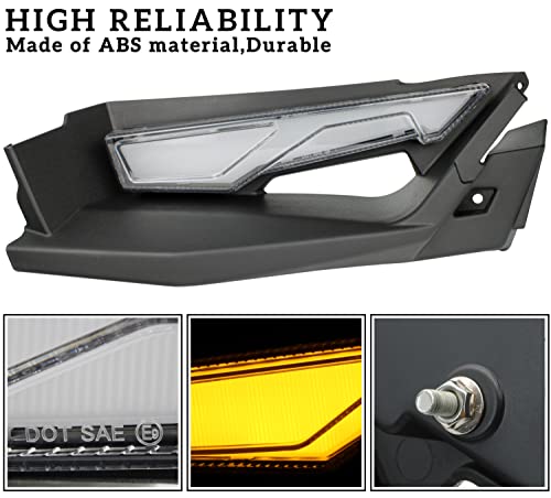 Ldetxy Front Upper Accent Panel & Light Assembly Kit For Slingshot All Models, Drl Turn Light Trim Panel Decorative Plate For Polaris Slingshot S Sl Slr R Le 2014-2023 Accessories #TOP2