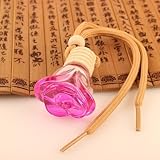 VIMVIP Crystal Perfume Bottles Empty Rose Glass Bottle Refillable Perfume Bottle Gifts for Her Lady Girlfriend Wife Women (Pink)