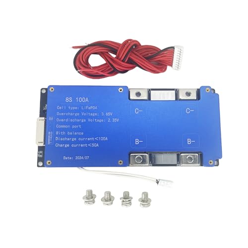 8S 100A DC24V BMS LiFePO4 Battery Balance Charge Board NTC Temperature Protection Equalizer 6