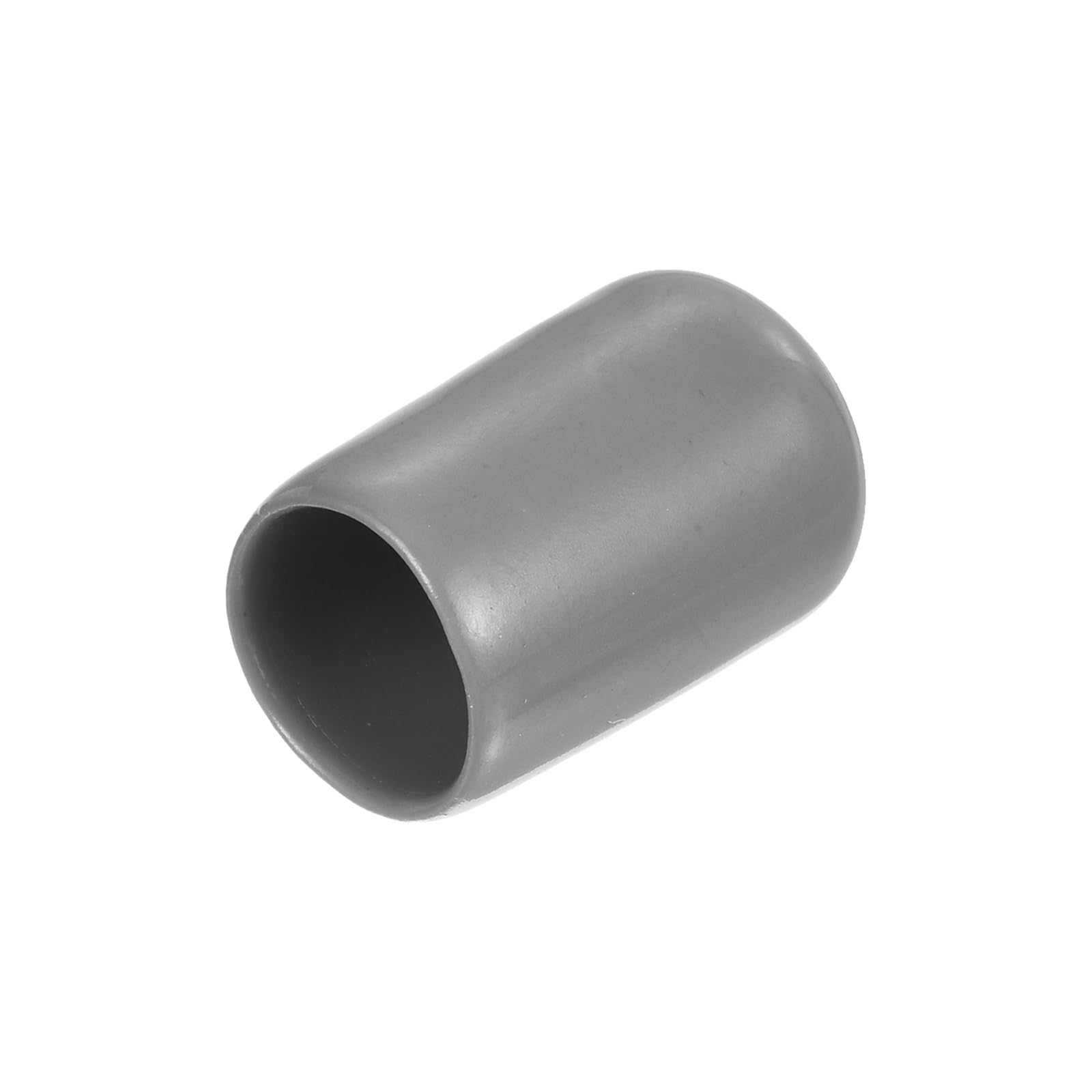 sourcing map 20pcs Rubber End Caps Protective Caps 13mm ID Vinyl PVC Round Tube Bolt Cap Cover Screw Thread Protectors, Light Grey