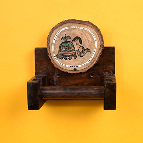 Image of Aakriti Art Creations Folk Charm Handcrafted Madhubani Toilet Roll for Home and Kitchen | Home Decor Gift | Handcrafted Home Decor | Housewarming Gift | Handcrafted Home Decor Gift