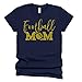 Custom Football Mom Glitter Shirt, Football Mom Shirt, Bling Football Mom Long Sleeve Short Sleeve Unisex Fit, Pick Your Colors