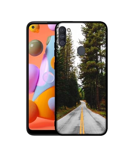 Image of Road Photo Design Premium 2D Printed Metal Back Case Cover for Samsung Galaxy A11 4G / M11 4G