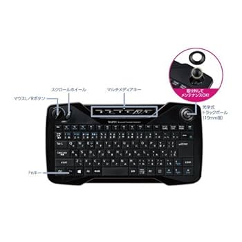 (値下げしました)ミヨシ BTキーボード TK-BT02 未開封品、2点セット トラックボール内蔵 Bluetoothキーボード [TK-BT02
