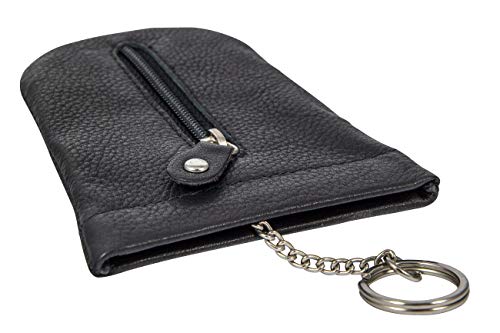 Preisvergleich Produktbild SCHLÜSSELETUI - ECHT Leder (Schwarz)