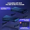 NexiGo Horizontal Stand for New PS5 Slim and Pro Console, [Minimalist Design], Base Stand for PS5 Accessories, Compatible with PlayStation 5 Slim/Pro Disc & Digital Editions, Black