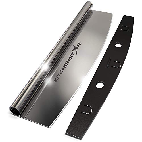 16" Pizza Cutter by Kitchenstar | Sharp Stainless Steel Slicer Knife - Rocker