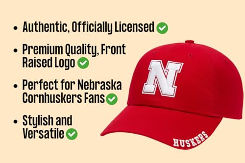 Gorra Nebraska Cornhuskers Classic Fit Relaxed Bordada Ajustable miniatura 5