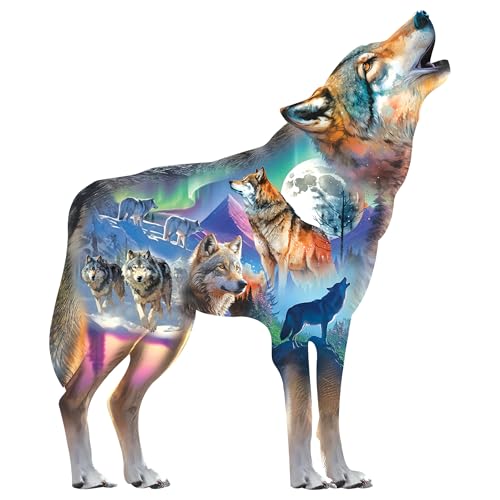 RoseArt - Big Shaped - Wolf II - 350 Piece Jigsaw Puzzle for Adults