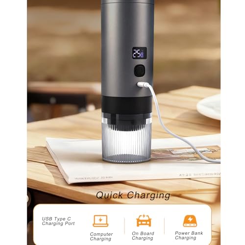 Cafetera portátil de vacío con batería recargable 200 mL miniatura 4