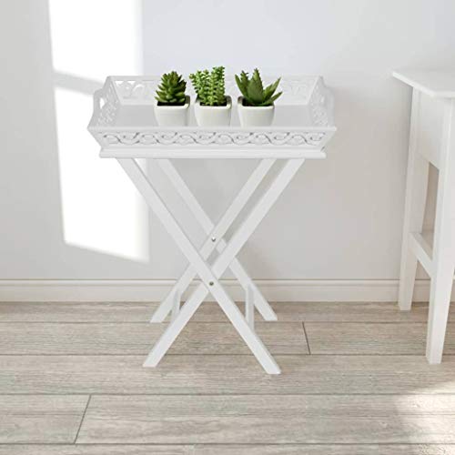 ZQQLVOO Mesa auxiliar con bandeja blanca, mesa de consola, mesa de consola, mesa de pasillo, mesa de entrada, aparador, mesa auxiliar para entrada y pasillo