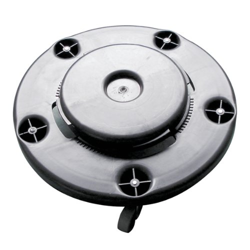 Tiger Chef Commercial 5 Caster Trash Can Dollies, 18-Inch By 6-Inch, Black Plastic Dolly With Casters, For Round Trash Cans, Waste Container Dollies Trash Dolly (3 Pack) #TOP1