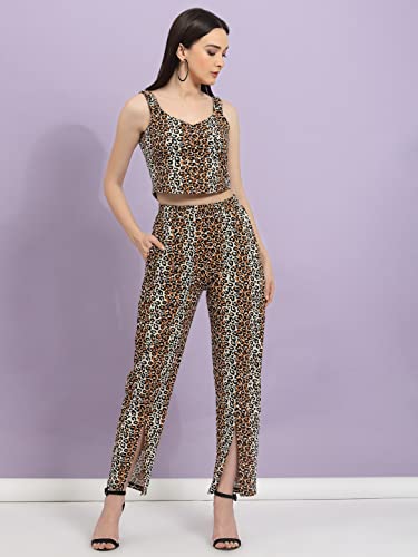 Image of Rigo Printed Waffle Knit Tie & Dye Top and Shorts Co-ord Set for Women | Half Sleeves & Sleeveless Co-ords Set for Women | Stylish Dresses for Women | Night Wear, Beach Wear, Vacation Wear Outfit