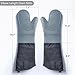 metgent 19.7 Inch Extra Long Oven Mitts Heat Resistant 450 Degrees Commercial Grade Professional Silicone Oven Gloves for Kitchen, BBQ, Baking, Cooking, Grilling