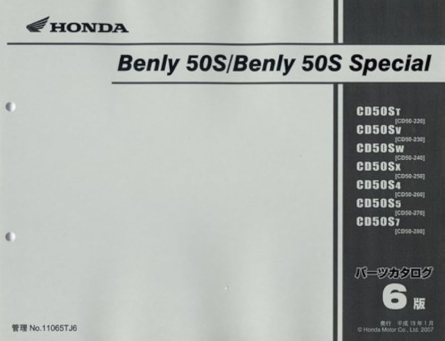 ホンダベンリイCD50サービスマニュアル　パーツリストセット ホンダ ベンリィ パーツリスト 3版 正規 中古 バイク 整備書