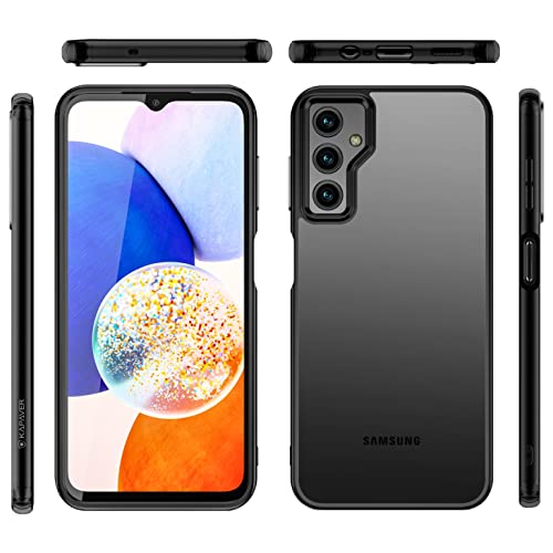 Image of KAPAVER Hybrid Shockproof Back Cover Case Compatible with Samsung Galaxy A54 (PC+TPU) (Hazy Black)