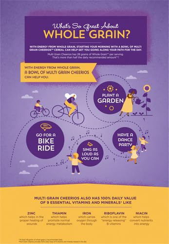 Image of Big G Cereal Multi Grain Cheerios Gluten Free Cereal, 20.6 OZ Giant Size Cereal Box (Pack of 4)