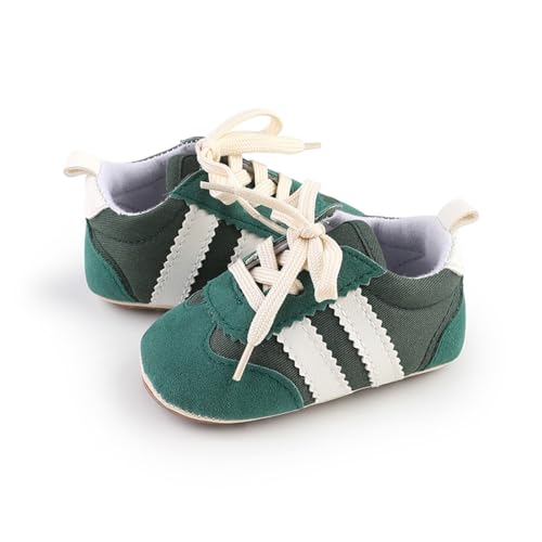 Image of HsdsBebe Baby Boys Girls Pu Leather Hard Bottom Walking Sneakers Toddler Rubber Sole First Walkers Infant Cartoon Slippers Crib Shoes
