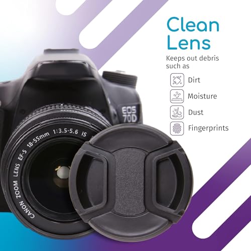 image for CamDesign 67MM Snap-On Front Lens Cap Cover Compatible with Canon, Nik