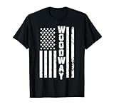 Woodway - Bandera de Estados Unidos envejecida Camiseta