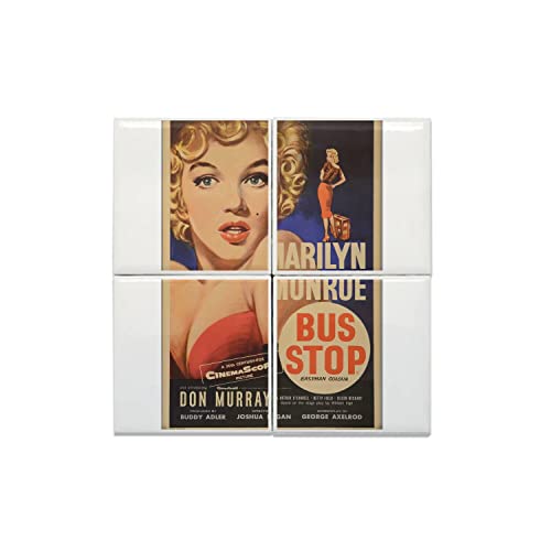Carreaux céramique décoratifs 20x20 cm Bus Stop rétro affiche cinéma vintage