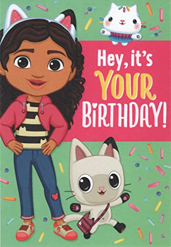 Gabby's Dollhouse Happy Birthday Card Featuring Gabby and Pandy Paws