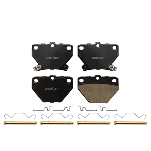 Image of Detroit Axle - REAR Ceramic Brake Pads Replacement for Pontiac Vibe | Toyota Celica Corolla Matrix - 2pc Set