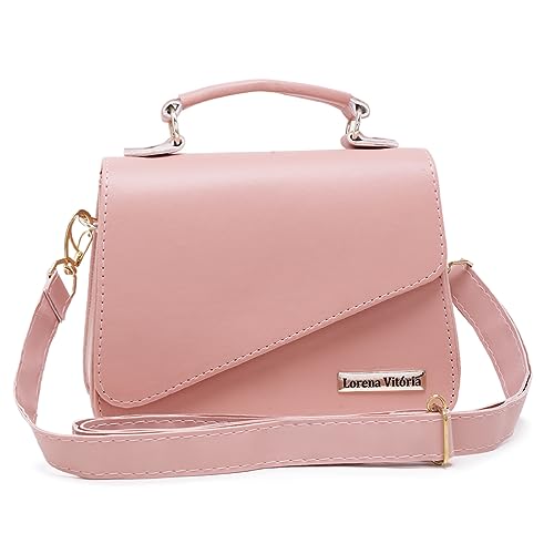 Bolsa Feminina Pequena Transversal Mini Bag Lorena Vitoria (ROSE)